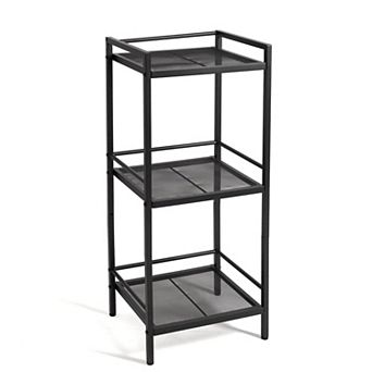 3 tier Bathroom Shelf Freestanding, Ladder Shelf for Storage, Space-Saving Bathroom Storage Shelves