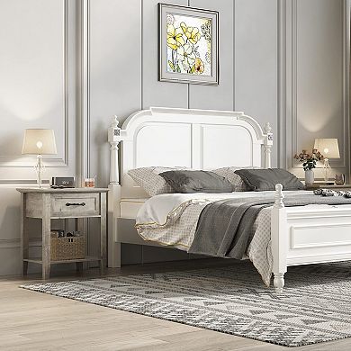 Farmhouse Nightstand with Drawer