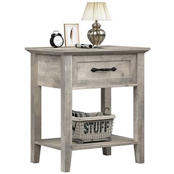 Farmhouse Nightstand with Drawer