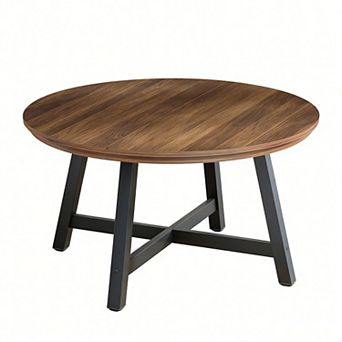 Round Coffee Table 36" Center Table,Large Coffee Table Industrial Accent Tables w/Adjustable Feet