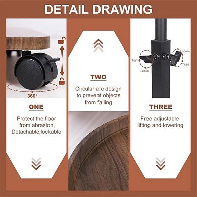2 Tier Round Side Table