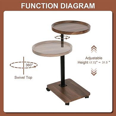 2 Tier Round Side Table