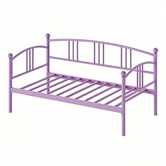 Twin Daybed, Metal Sofa Bed Frame with Steel Slat Support for Living Room, Bedroom and Guest Room