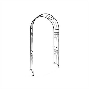 Metal Garden Arch, Outdoor Lawn Arbor with Stakes, Garden Arch Arbor Trellis for Climbing
