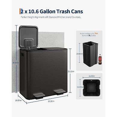 Dual Kitchen Garbage Bin