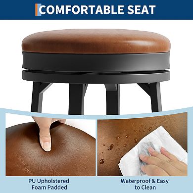 30" Swivel Bar Stools Set of 2 with Footrest