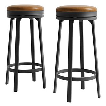 30" Swivel Bar Stools Set of 2 with Footrest