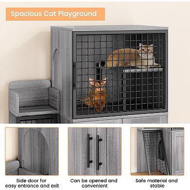 Cat Litter Box Enclosure Furniture