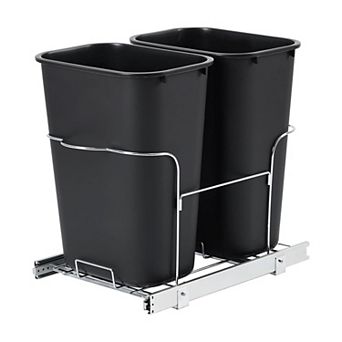 Dual 25-qt Pull-Out Kitchen Trash Can