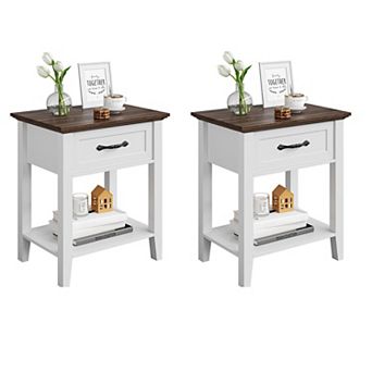 Farmhouse Nightstand Set Of 2
