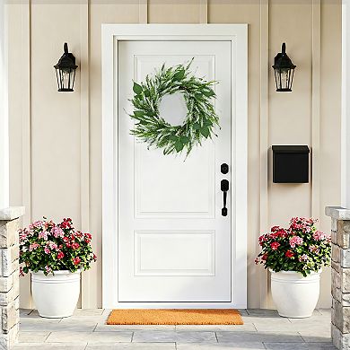 20 Inch Lavender Wreath for Front Door, Artificial Greenery Wreath for Spring