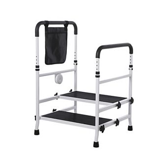 Step Stool with Handle and Non Skid Rubber Platform