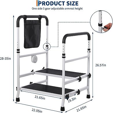 Step Stool with Handle and Non Skid Rubber Platform