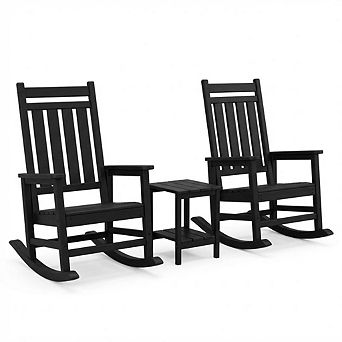 3 pc HDPE Rocking Chair Set