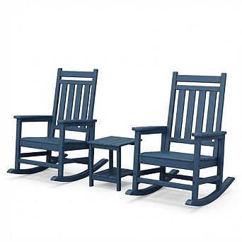 3 pc HDPE Rocking Chair Set