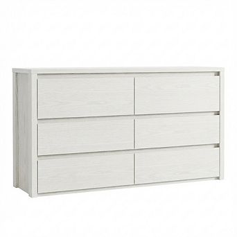 6 Drawer Dresser for Bedroom, Wide Wood Chest of Drawers Handle Free,Modern Dresser Storage Cabinet