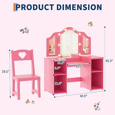 Princess Vanity Table & Chair Set