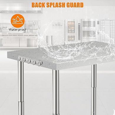 Double-Layer Workbench Without Casters And Rear Panel,With 08 Straight Edge And Hooks