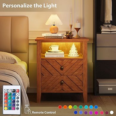 2 PCS LED Night Stand