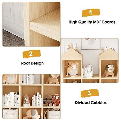 Wooden Kids Bookshelf