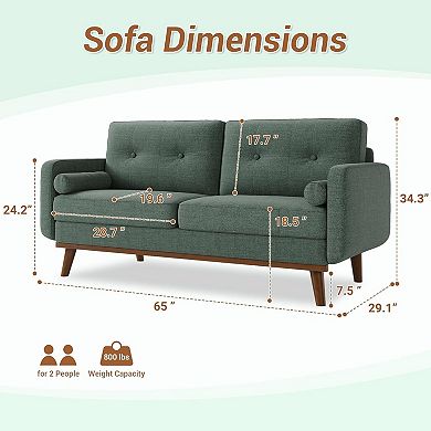 65 in Loveseat Sofa