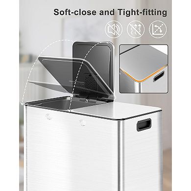 16 Gallon Dual Kitchen Trash Can