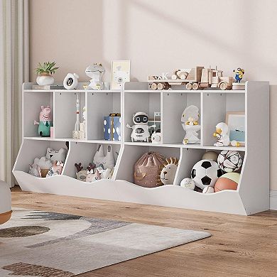Kids Bookshelf and Toy Storage Set Of 2