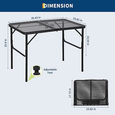 35”x24” Aluminum Folding Camping Table