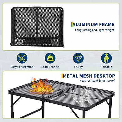 35”x24” Aluminum Folding Camping Table