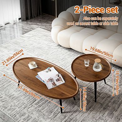 Modern Nesting Side Table Set of 2