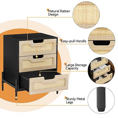 Rattan Night Stand