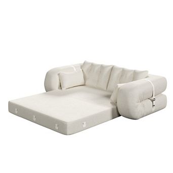 GOODSILO Multi-Functional Foldable Sofa Bed with Convertible Design and Plush Pillows