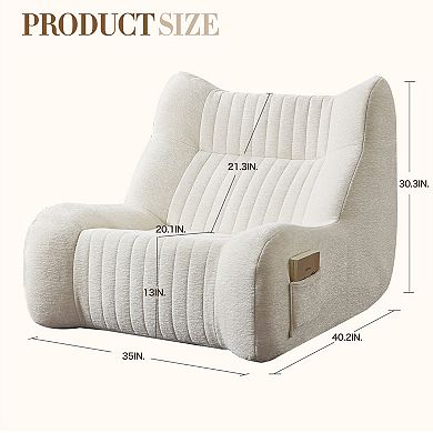 GOODSILO Oversized Bean Bag Lounge Chair with Armrests for Comfortable Seating