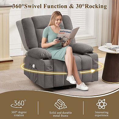 3D Kneading Rocker Recliner with Heating