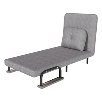 GOODSILO Convertible Folding Sofa Bed with Adjustable Backrest and Storage Compartments