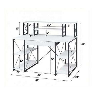 GOODSILO Versatile All-Purpose Writing Desk with Storage Compartments