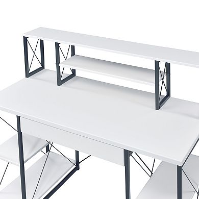 GOODSILO Versatile All-Purpose Writing Desk with Storage Compartments