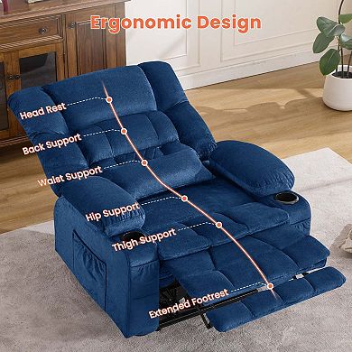 Dual Motor Recliner with Waist Kneading