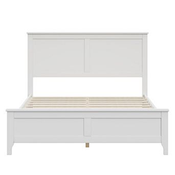 GOODSILO Modern Full Size Platform Bed with Sturdy Wooden Slats and Headboard