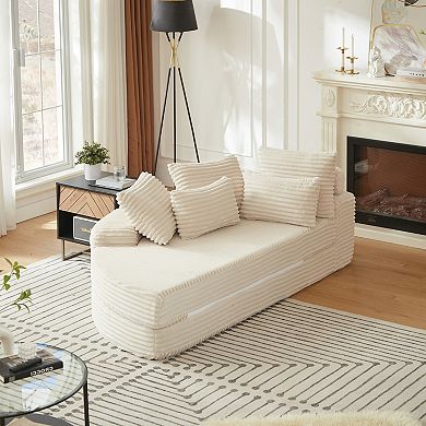 GOODSILO Semi-Circular Modular Lounge Sofa Bed with Recliner Functionality