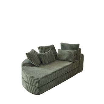 GOODSILO Semi-Circular Modular Lounge Sofa Bed with Recliner Functionality