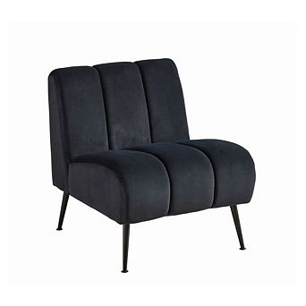 GOODSILO Modern Upholstered Armless Accent Chair with Rubber Wood Legs
