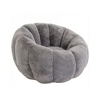 GOODSILO Large Faux Fur Floral Shaped Bean Bag Sofa Chair for Living Room or Bedroom