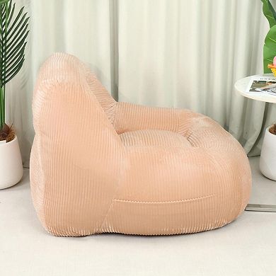 GOODSILO Cozy Fluffy Cloud Mini Corduroy Beanbag Couch for Living Room & Dorm