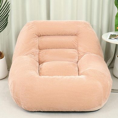 GOODSILO Cozy Fluffy Cloud Mini Corduroy Beanbag Couch for Living Room & Dorm