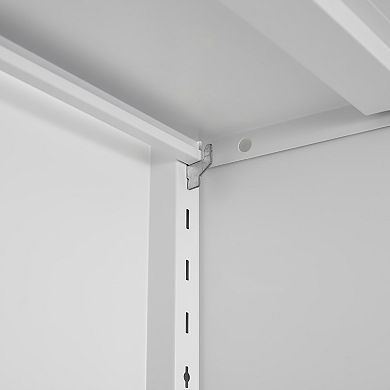 GOODSILO Tall Adjustable Shelf Steel Storage Cabinet with Two Doors for Kitchen Pantry Organization
