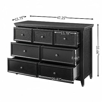 Freestanding Storage Cabinet with 7 Drawers