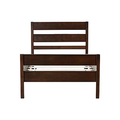 GOODSILO Minimalist Twin Bed Frame with Headboard and Under-Bed Storage