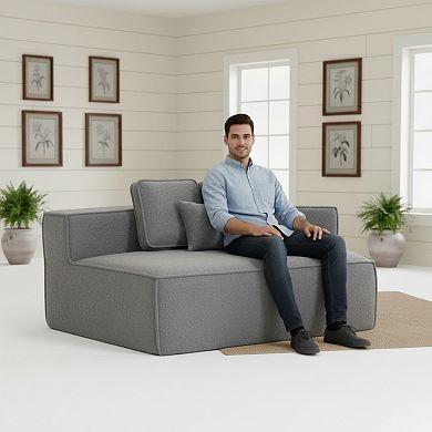 GOODSILO Compressed Modular Floor Sofa Chair with Wide Seat and Back Cushions