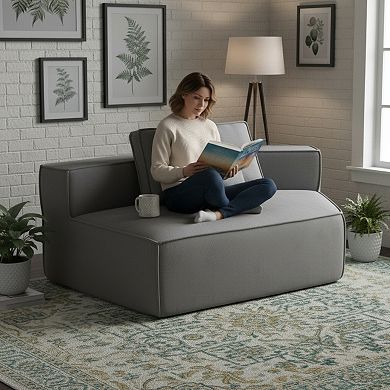 GOODSILO Compressed Modular Floor Sofa Chair with Wide Seat and Back Cushions